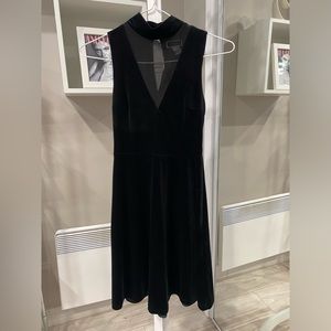 Robe noire longue velour XS